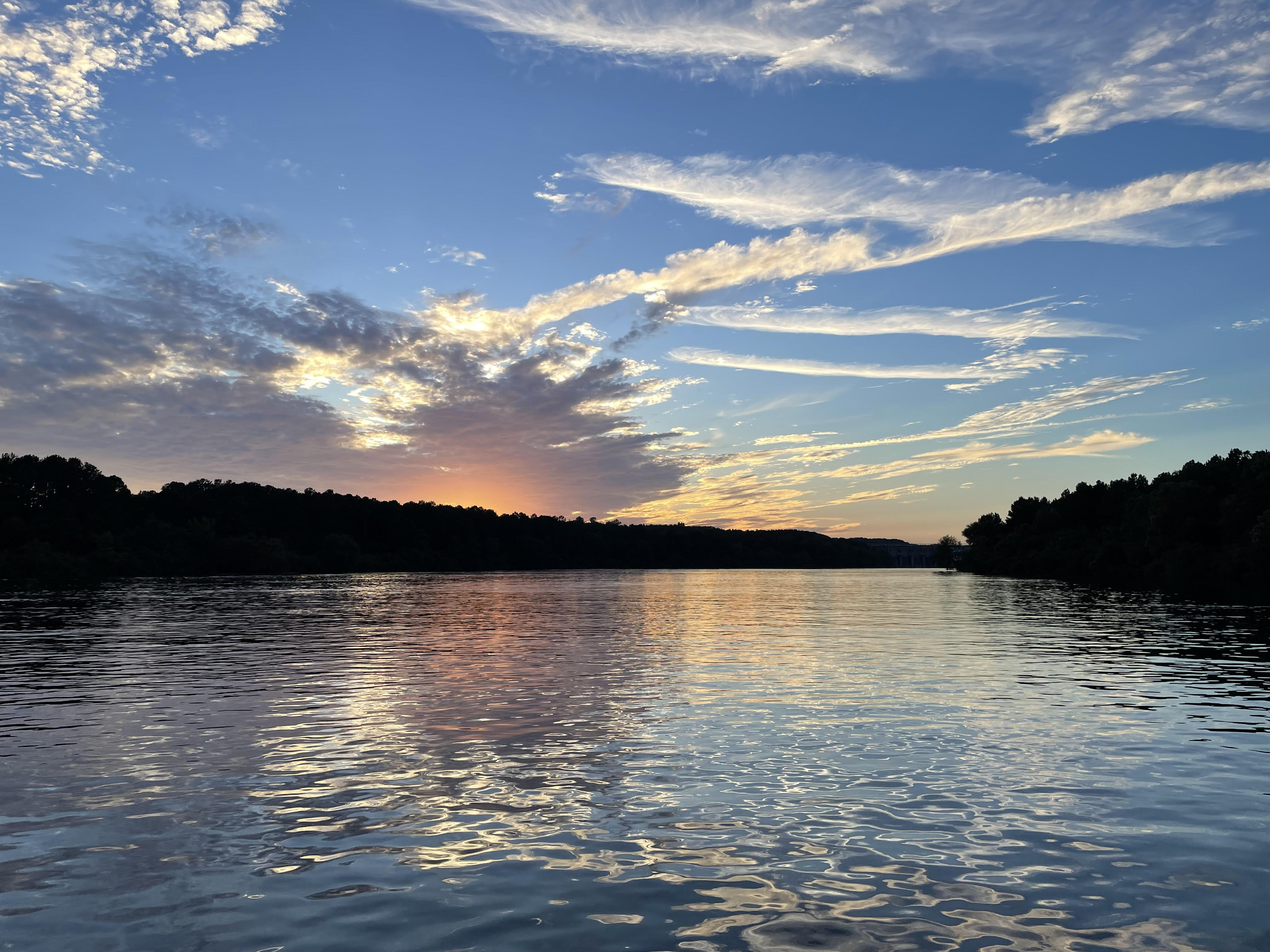 guided fishing tour on Lake Sinclair, Georgia